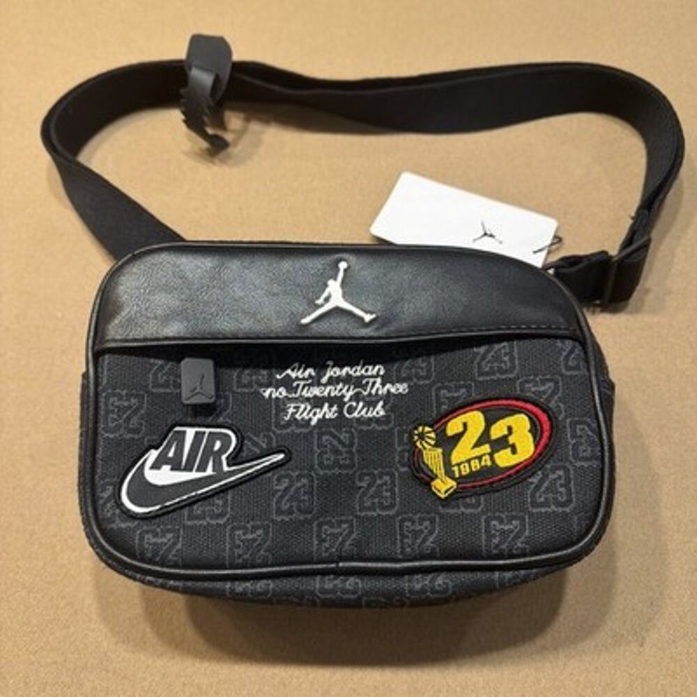 Nike Jordan Crossbody Camera Bag Black Monogram MA9159-023
